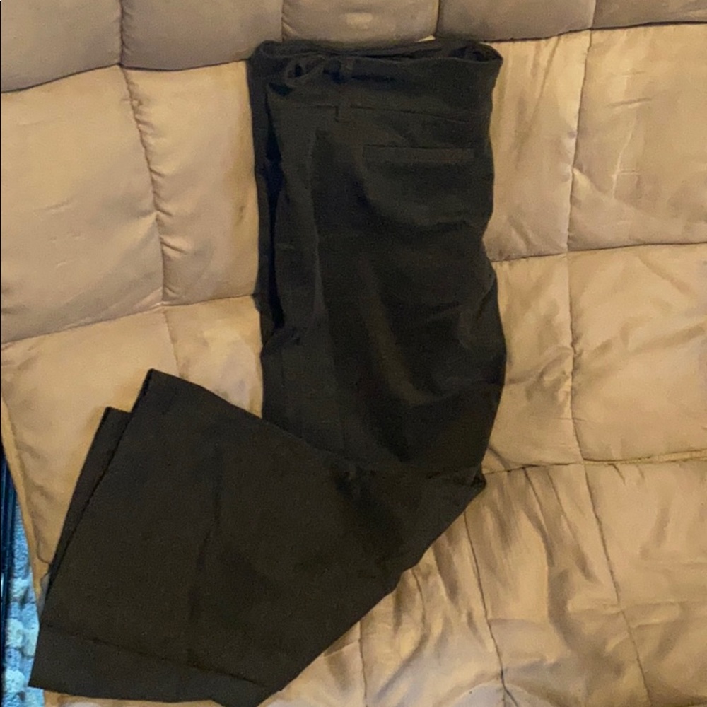 spandex blend wide leg slacks